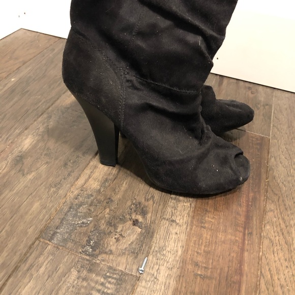 Black open toe heels - Picture 3 of 4